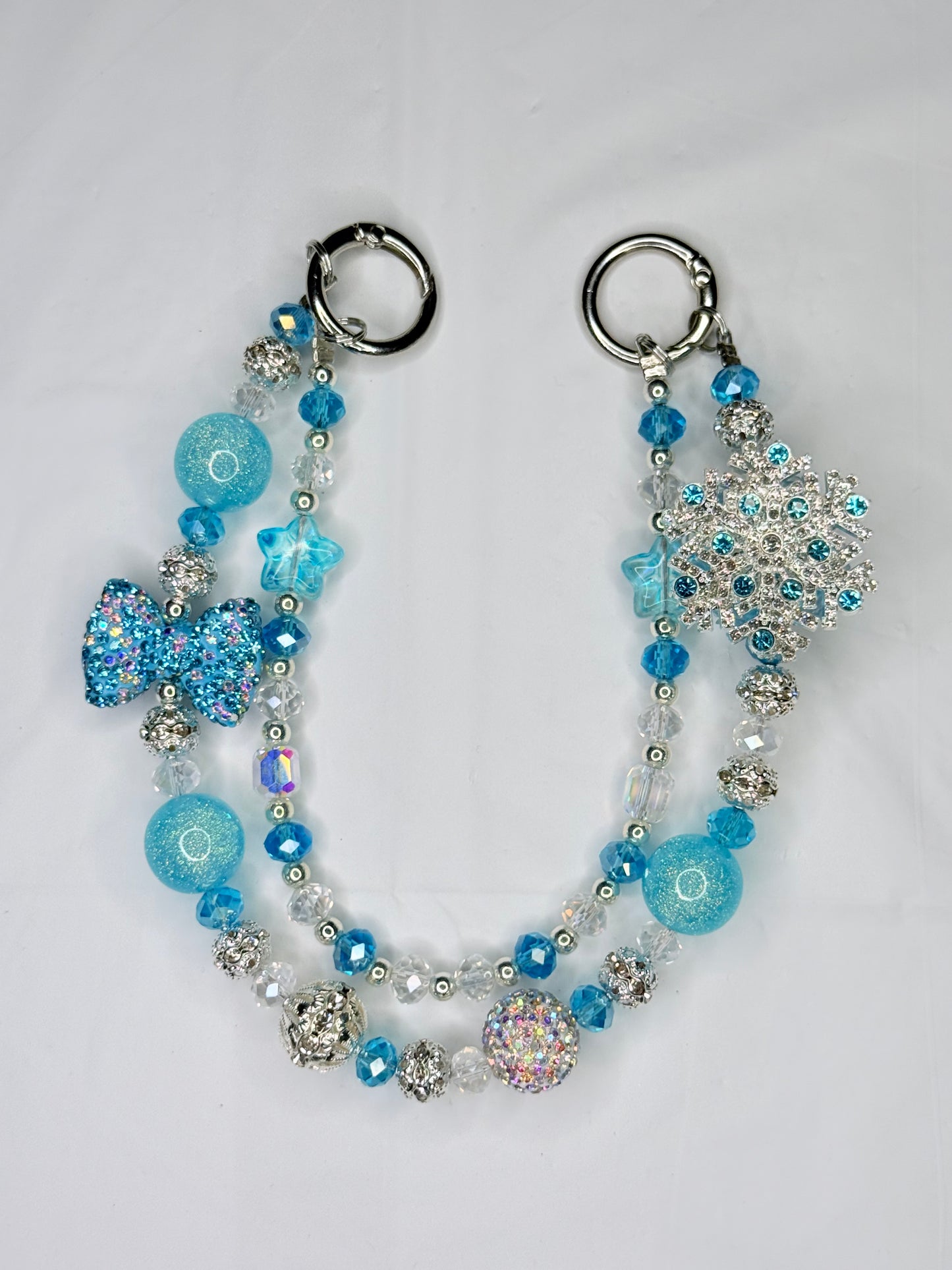 Silver and Blue Snowflake Spinner