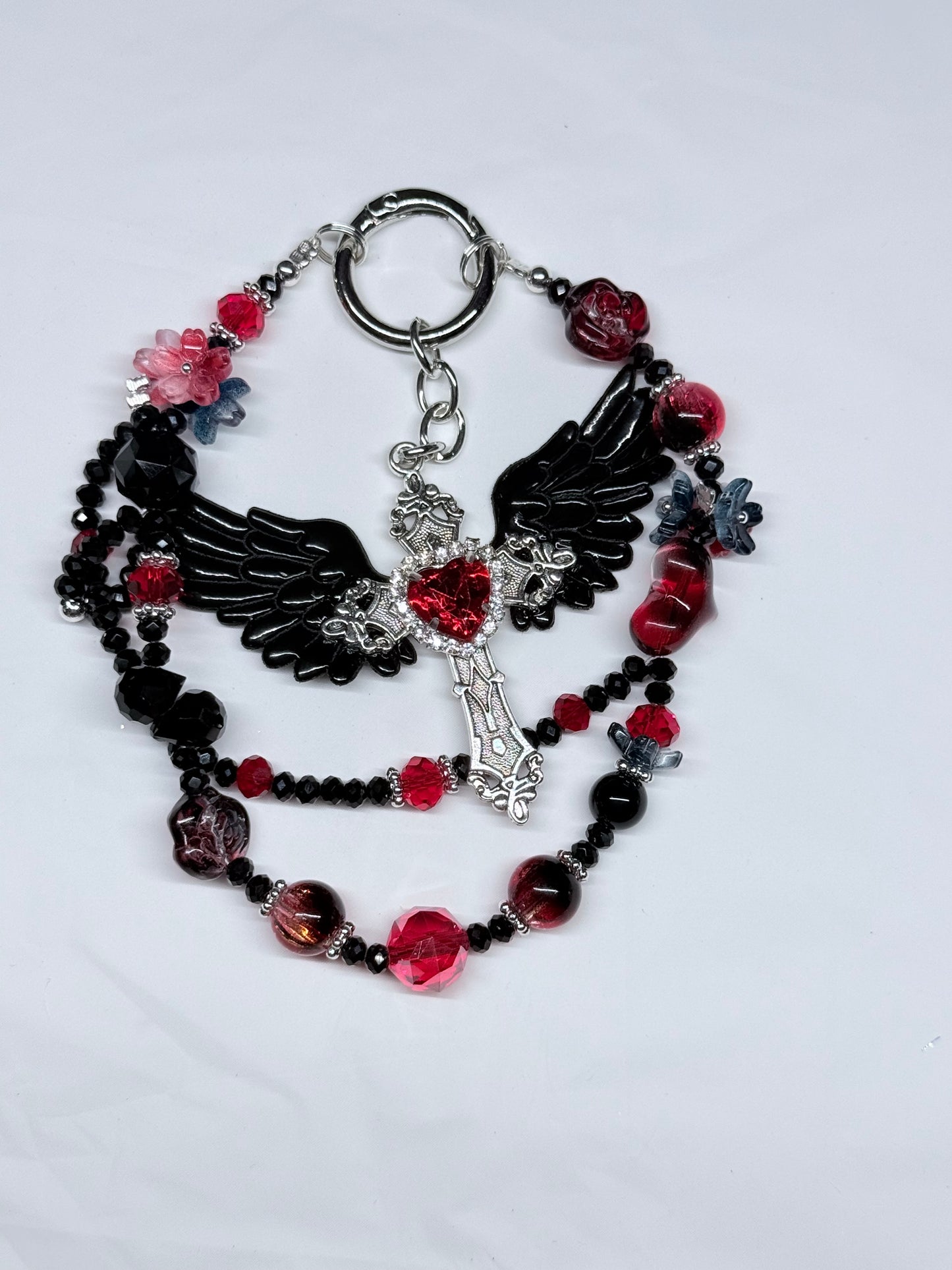 Red Angel Wing Cross