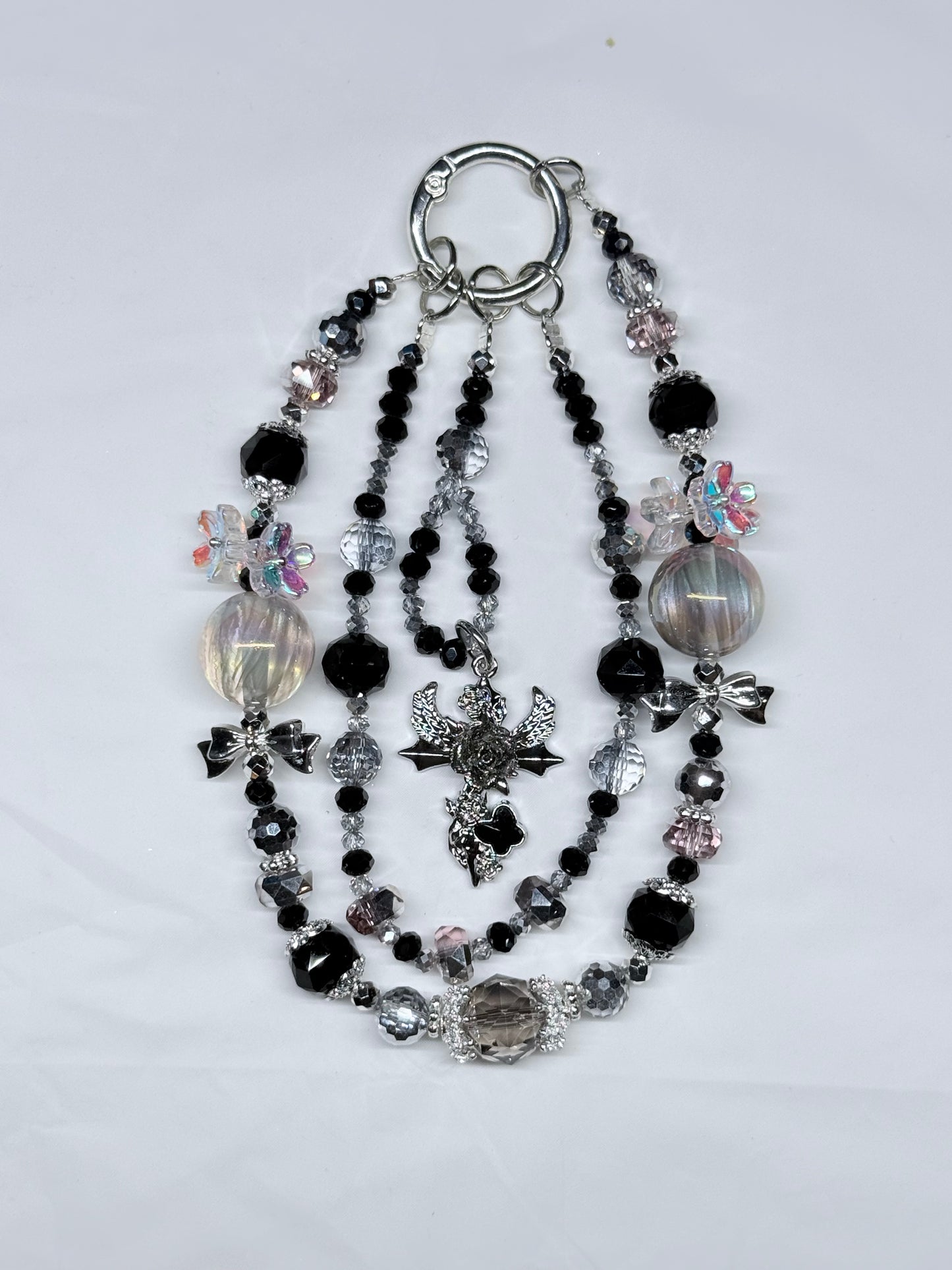 Black Rose Angel Wings Cross