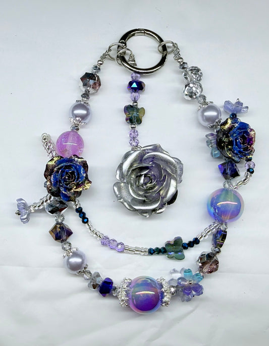 Luminous Silver and Purple Rose