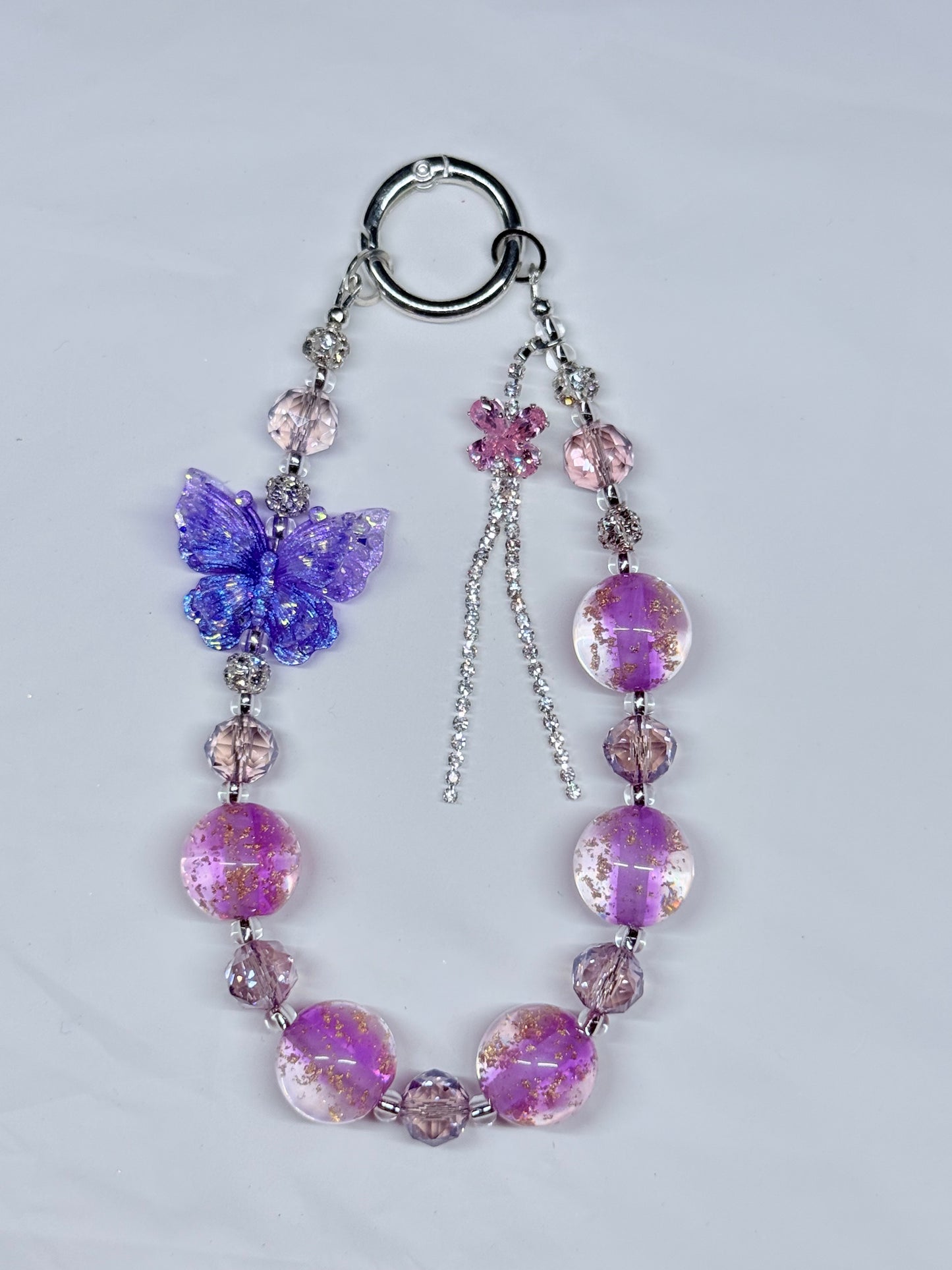 Luminous Purple Dangle Butterfly
