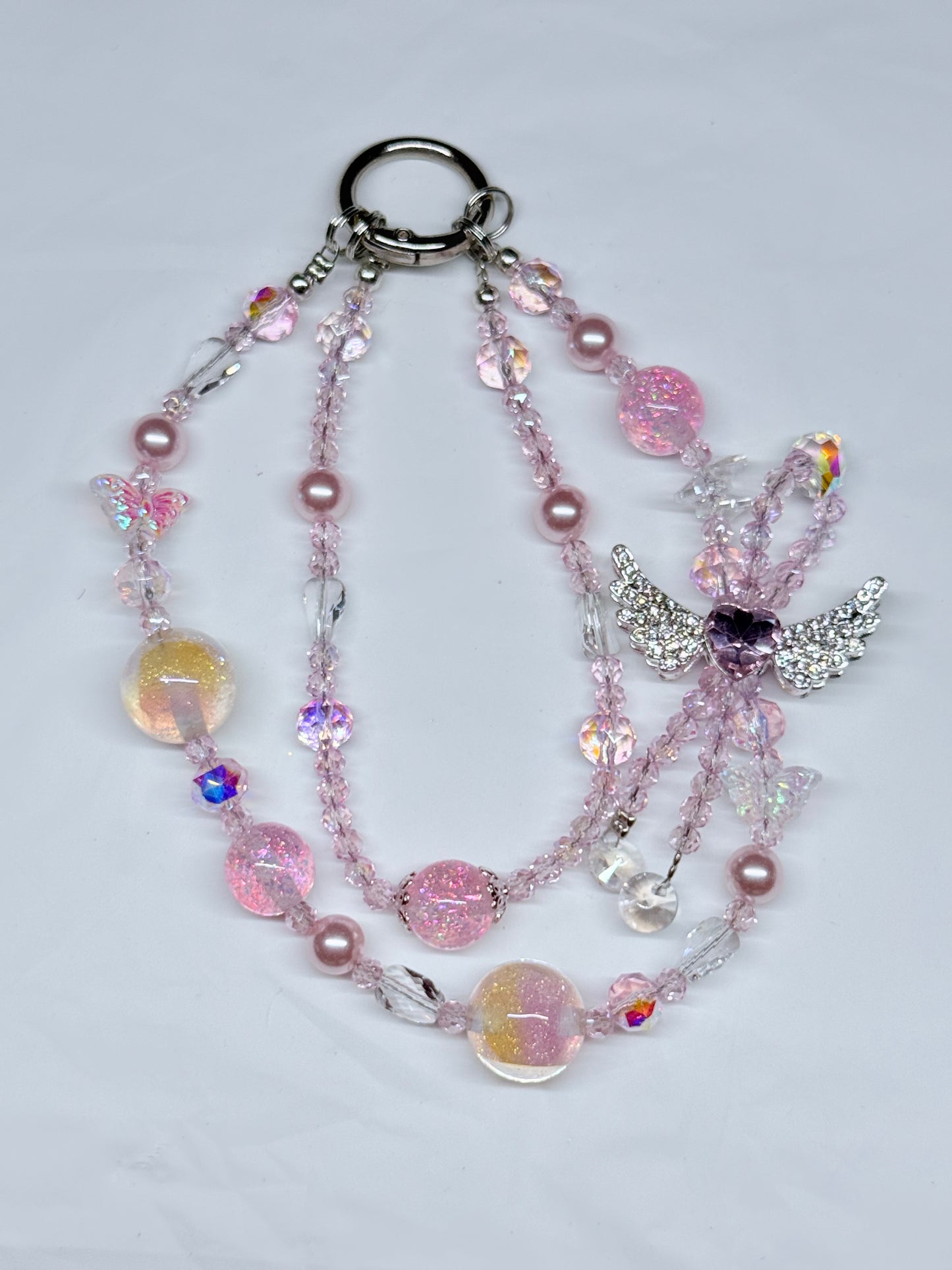 Luminous Pink Heart Angelwings
