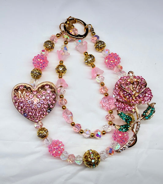 Pink Heart and Rose