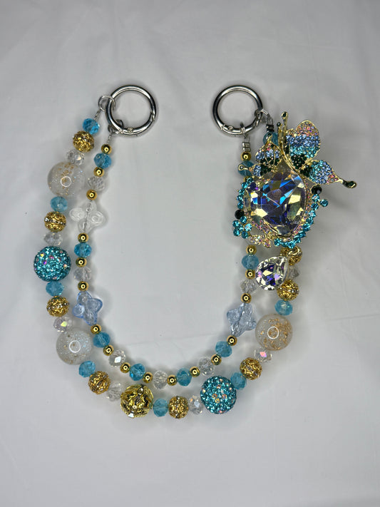 Light Blue Heart with Butterfly