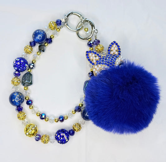 Blue Fox Pom Pom